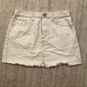 Urban Outfitters BDG Cream Denim Mini Skirt Size S